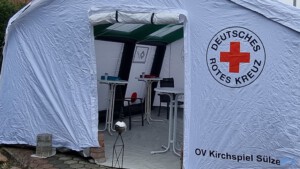 Größte Impfaktion der Gemeinschaftspraxis Südheide - Zelt des DRK OV Kirchspiel Sülze